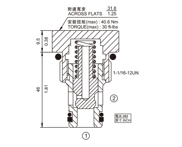 CV12-20 單向閥