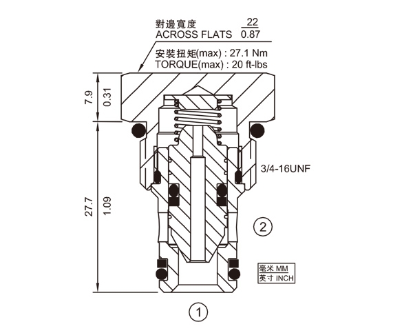 CV08-21 單向閥