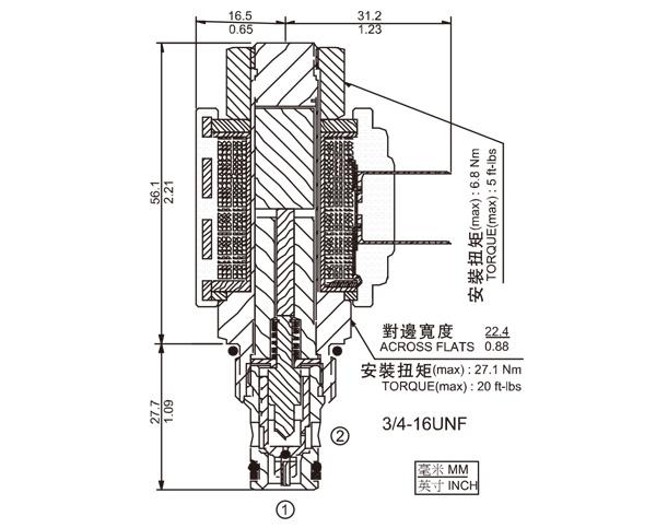 SV08-23  兩通常開(kāi)式錐閥